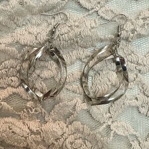 Spiral cutout drop earrings
